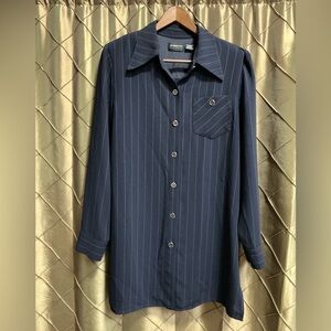 EUC- Vintage Liz Claiborne Pinstripe Shirtdress